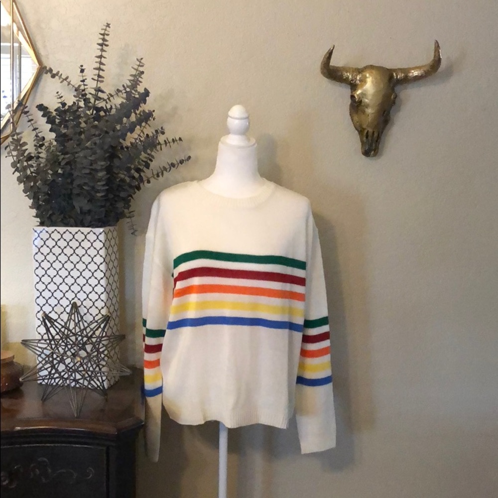 Peach Love Rainbow Sweater
